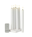 LED-kronelys genopladelig hvid 6-pk.